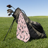 Serviette De Golf Boston Terrier Bones and Paws Golf Towne (Vert)