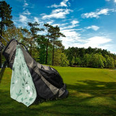 Serviette De Golf  Botanical pattern  in subtle  greens  