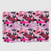 Serviette De Golf Botanique Abstraite (Horizontal)