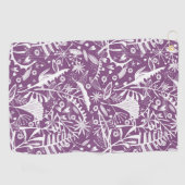 Serviette De Golf Botanique violet moderne (Horizontal)