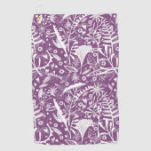 Serviette De Golf Botanique violet moderne (Devant)