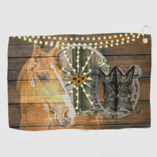 Serviette De Golf Bottes de cow-boy à roue Western Horse Horseshoe W