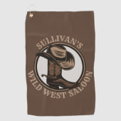 Serviette De Golf Bottes de cowboy Occidentales Wild West personnali (Devant)