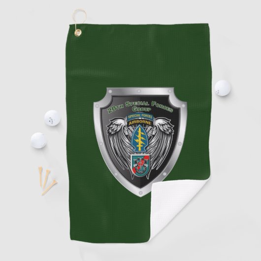 Serviette De Golf Bouclier du 20e Groupe des forces spéciales (aérop (En situation)
