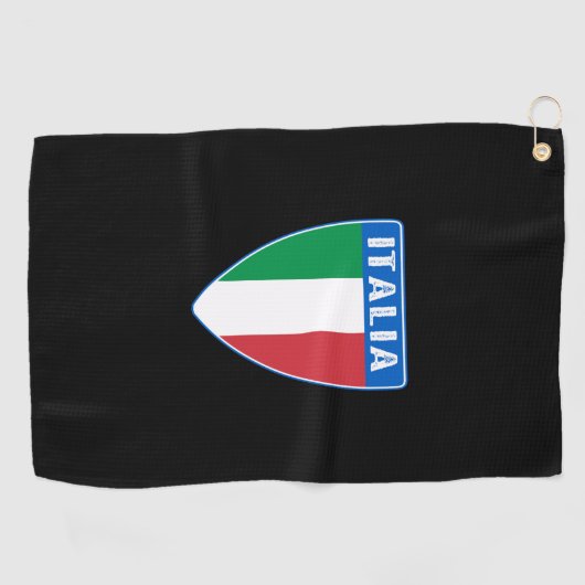 Serviette De Golf Bouclier Italien (Horizontal)
