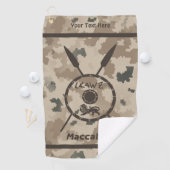 Serviette De Golf Bouclier Maccabee du désert et oreilles (En situation)