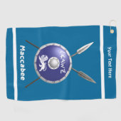 Serviette De Golf Bouclier Maccabee Et Paroles (Horizontal)