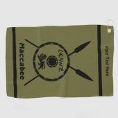Serviette De Golf Bouclier Maccabee Soumis Et Voies (Horizontal)