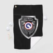 Serviette De Golf Bouclier personnalisé du 1er corps d'armée (En situation)