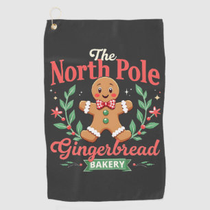 Serviette De Golf Boulangerie de pain d'épices du pôle Nord Noël