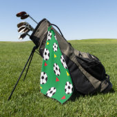 Serviette De Golf Boule de football (Vert)
