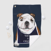 SERVIETTE DE GOLF BOULEDOGUE (En situation)