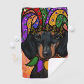 Serviette De Golf Bouledogue allemand nain, plus communément appelé (En situation)
