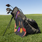 Serviette De Golf Bouledogue allemand nain, plus communément appelé (Vert)