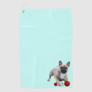 Serviette de golf bouledogue français