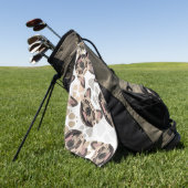 Serviette De Golf Bouledogue français de pattes de chien de motif (Vert)