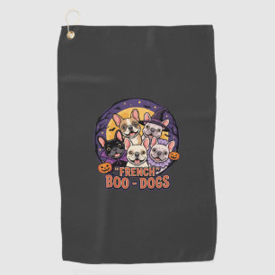 Serviette De Golf Bouledogue français Halloween Boo Dogs Vector