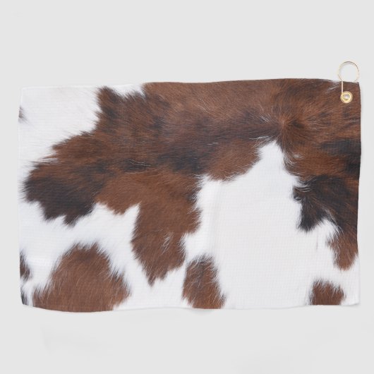Serviette De Golf Boules de golf Moo-velous Brown Cow Print (Horizontal)