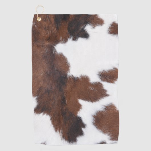 Serviette De Golf Boules de golf Moo-velous Brown Cow Print (Devant)