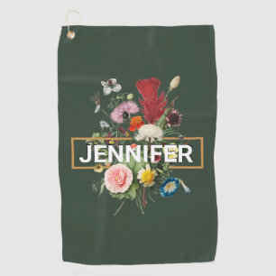 Serviette De Golf Bouquet fleur sauvage coloré de style vintage