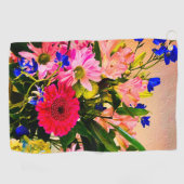 Serviette De Golf Bouquet Floral Bouquet Golf Balls (Horizontal)