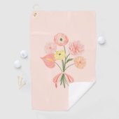 Serviette De Golf Bouquet floral d'aquarelle préppie (En situation)