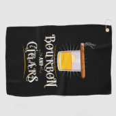 Serviette De Golf Bourbon Et Cigares (Horizontal)