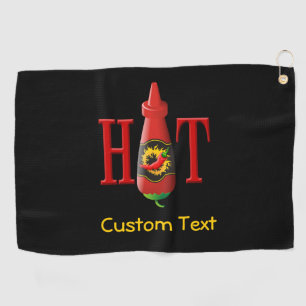 Serviette De Golf Bouteille de sauce chaude