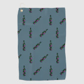 Serviette De Golf Bouteille de vin foncé (Devant)
