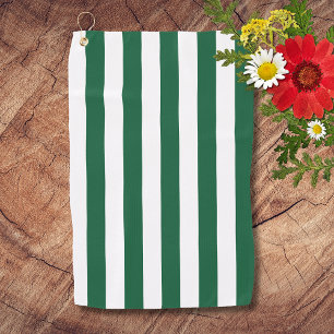 Serviette De Golf Bouteille vintage classique Vert & Blancs