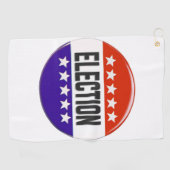 Serviette De Golf Bouton Élection (Horizontal)