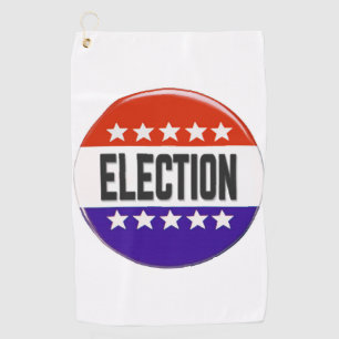Serviette De Golf Bouton Élection