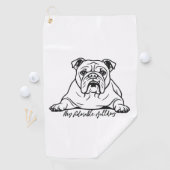 Serviette De Golf Bouvier adorable (En situation)