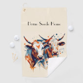 Serviette De Golf Bovins de ferme Scandi, sur mesure (En situation)