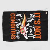 Serviette De Golf Bowling Ce N'Est Pas Ma Faute (Horizontal)