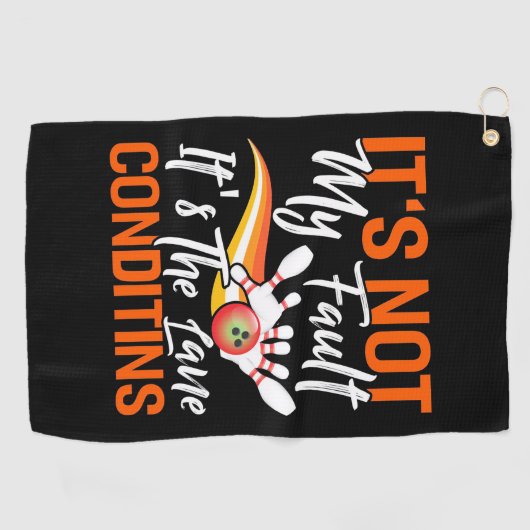 Serviette De Golf Bowling Ce N'Est Pas Ma Faute (Horizontal)