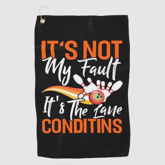Serviette De Golf Bowling Ce N'Est Pas Ma Faute (Devant)