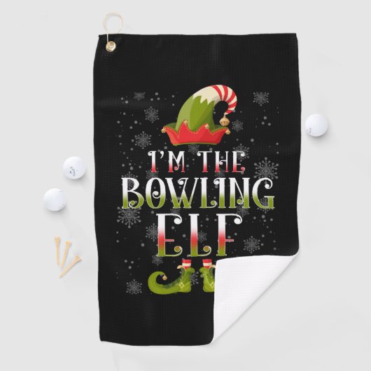 Serviette De Golf Bowling Elf Christmas (En situation)