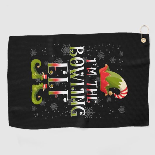 Serviette De Golf Bowling Elf Christmas (Horizontal)