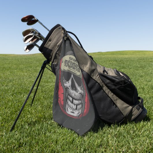 Serviette De Golf Boxer Fight Club Skeleton Boxer Gym (Vert)