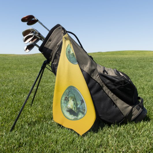 Serviette De Golf Boxfish - tellement mignon ! Conception photograph (Vert)