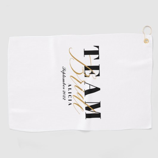 Serviette De Golf BRIDE D'ÉQUIPE À Deux TONS  (Horizontal)