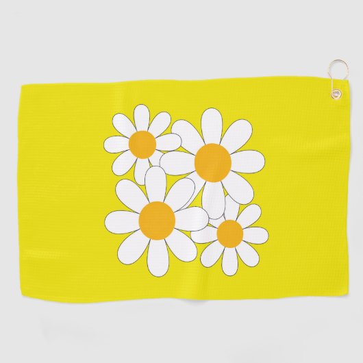 Serviette De Golf Bright and Bold Daisy (Horizontal)