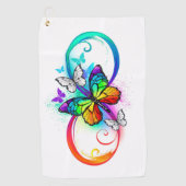 Serviette De Golf Bright infinity with rainbow butterfly (Devant)