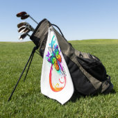 Serviette De Golf Bright infinity with rainbow butterfly (Vert)
