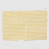 Serviette De Golf Bright moderne jaune et blanc bonbon rayé (Horizontal)