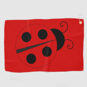 Serviette De Golf Bright Rouge Sporty Bug Lady (Horizontal)