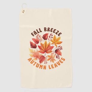 Serviette De Golf Brise D'Automne, Feuilles D'Automne - Charbon D'Au