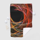Serviette De Golf Briser le Cercle Vortex de Feu Art Abstrait (En situation)