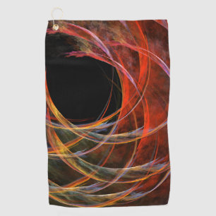 Serviette De Golf Briser le Cercle Vortex de Feu Art Abstrait